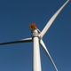 The top of this Haliade turbine includes a nacelle, where the generator and rotor are housed, a helipad (yellow structure) and three enormous fiberglass blades. Photo: Jesse Burke for Gizmodo